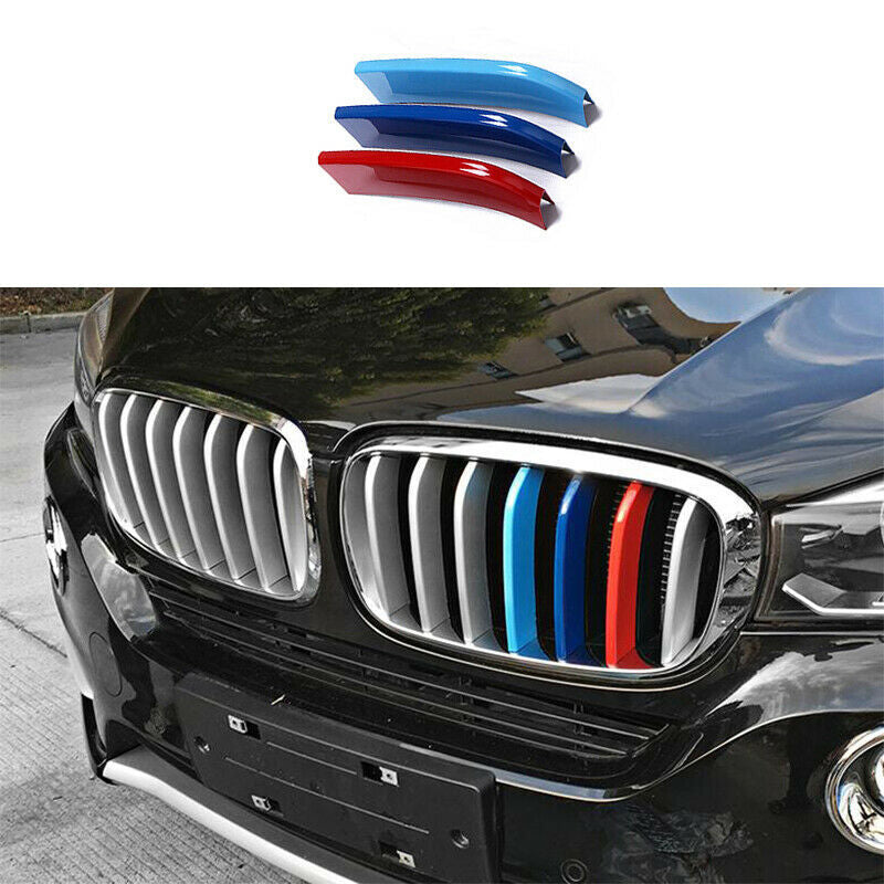 for BMW X5 X6 F15 F16 3-Color Front Center Mesh Grille Grill Strip Cover Trim 3x