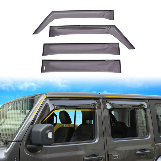for Jeep for Wrangler JL 2018-2024 Window Wind Visors Sun Rain Guard Vent Deflectors