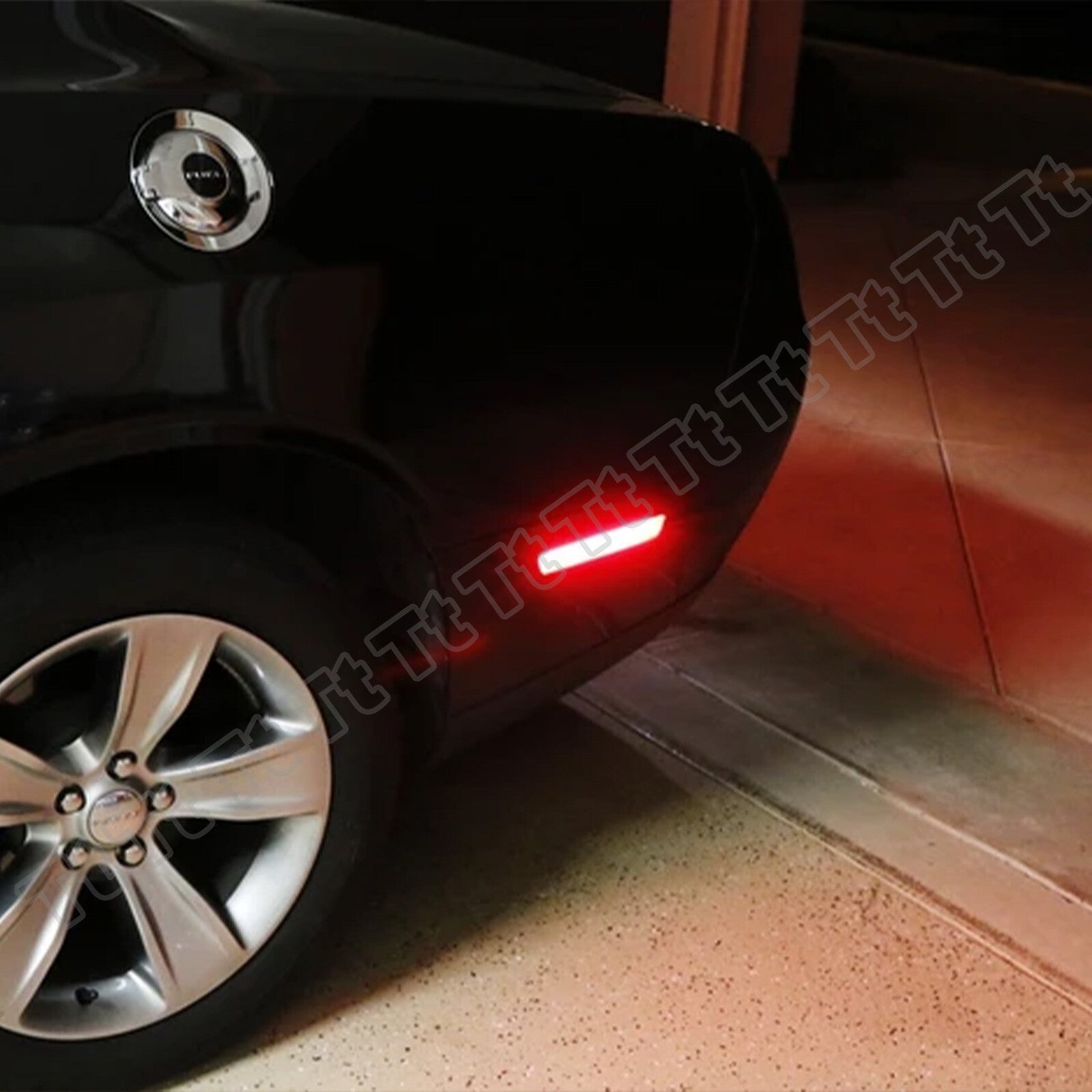 Smoked LED rear fender with red side marker lights for 2015-2022 for Dodge for Challenger