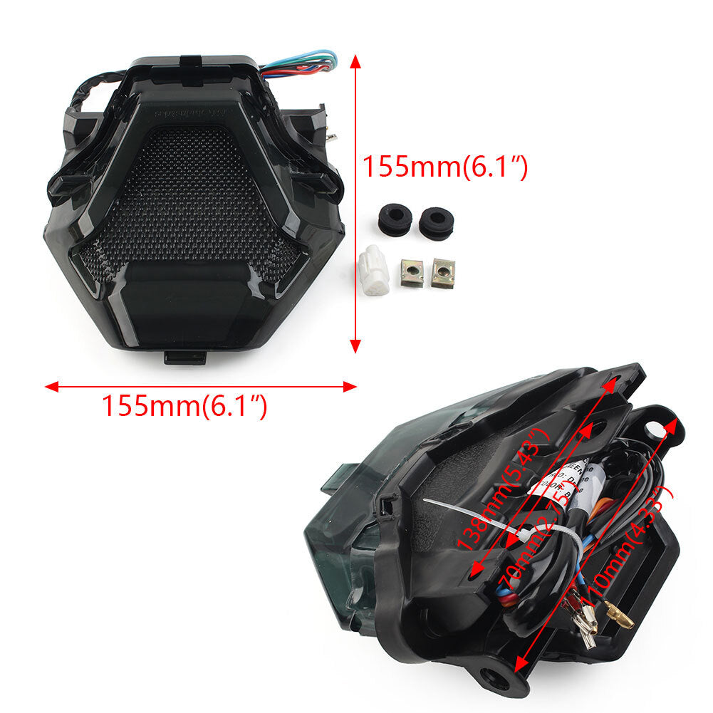 for Yamaha YZF R3 R25 Y15ZR MT07 YZF FZ07 Integrated LED Tail Light Turn Signals