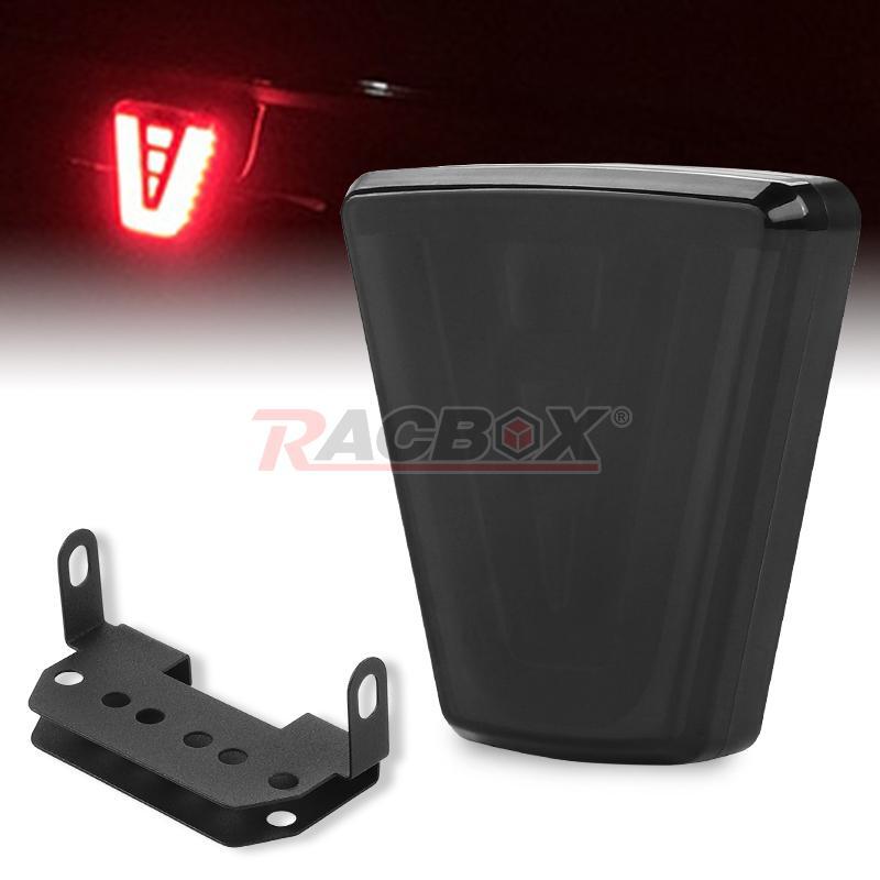 Universal Black Triangle Car LED Tail Brake Light Red+Bracket for Truck Trailer