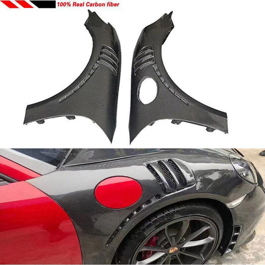 Carbon fiber side fender replacement trim for Porsche 718 982 Cayman GT4