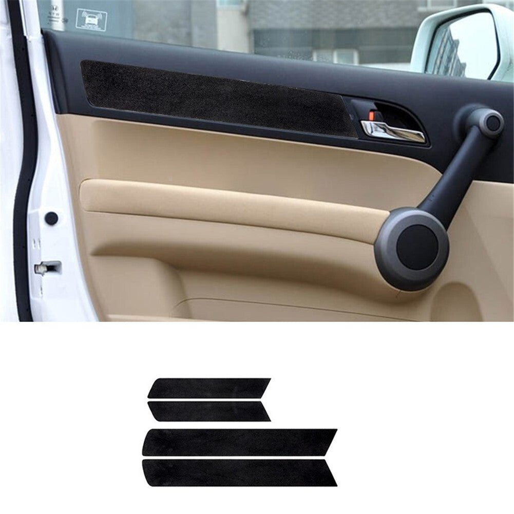 4X Suede Leather Interior Door Panel Trim Cover for Honda CR-V CRV 2007-2011