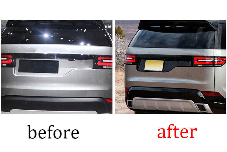 1X Gloss Black Tail Door Trunk Lid License Trim for LandRover Discovery 5 17-20