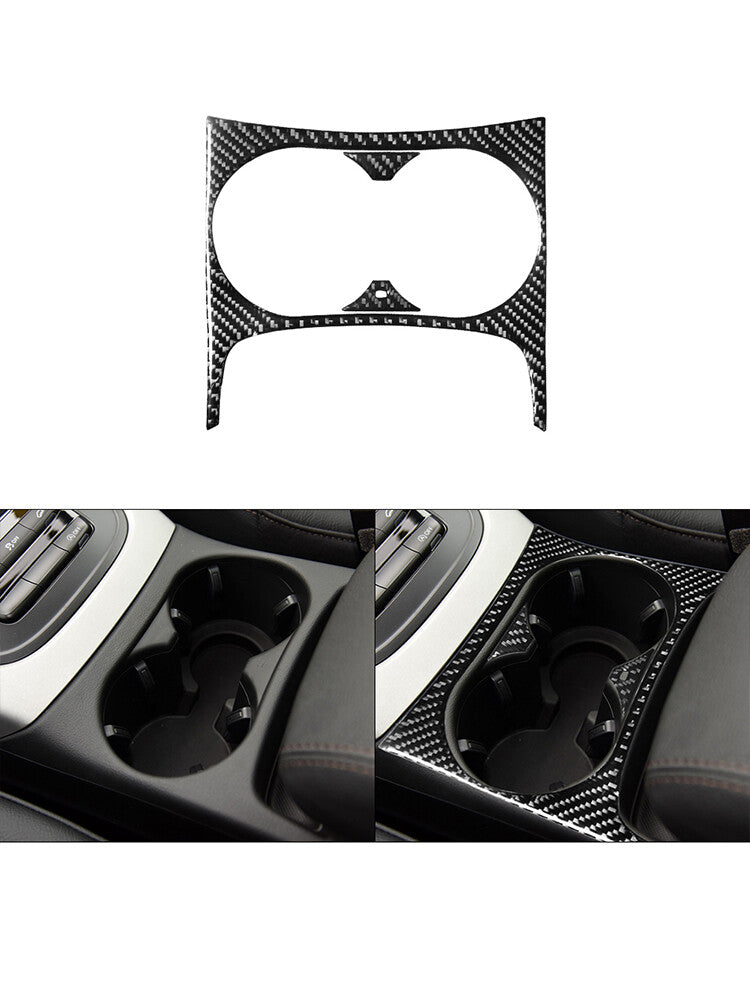 3X Carbon Fiber Middle Cup Holder Trim for Audi Q5 2009-2017