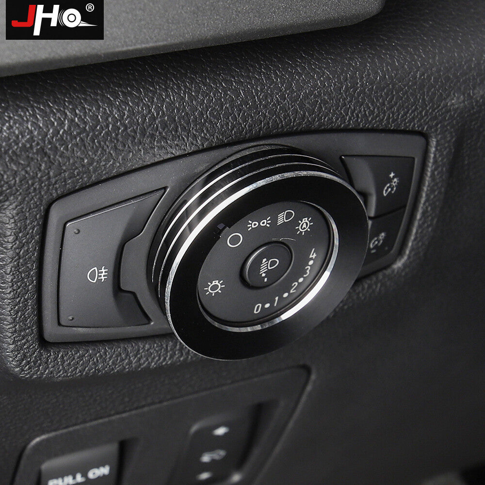 Headlight Lamp Switch Button Knob Decor Ring Cover Trim for Ford F150 Explorer