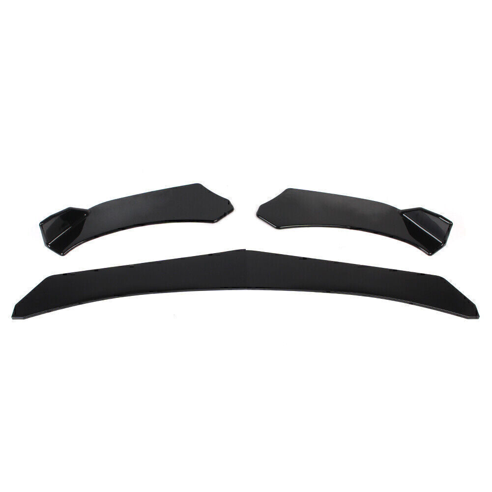 Universal Car Glossy Black Front Bumper Lip Chin Spoiler Splitter Body Kit