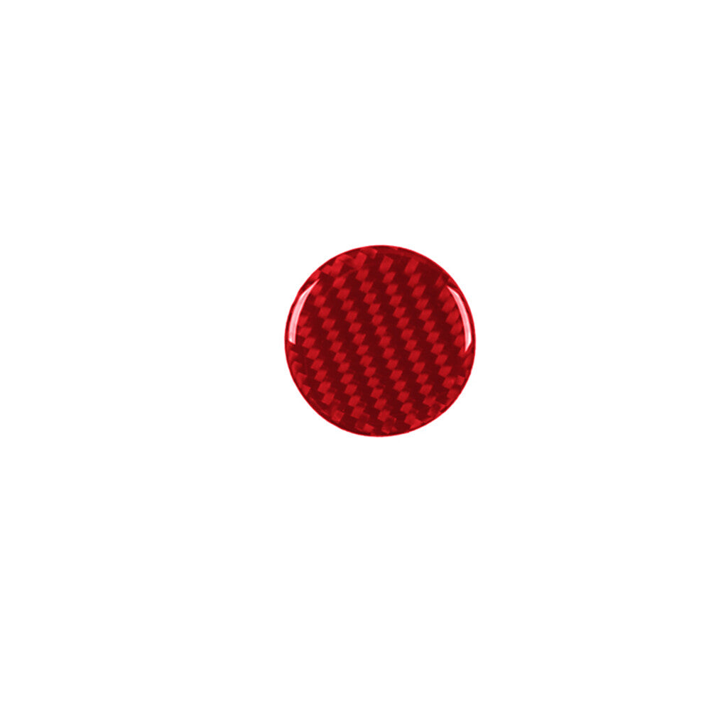 Red Carbon Fiber Multimedia Knob Button Cover Trim for Toyota Supra A90 2019-22