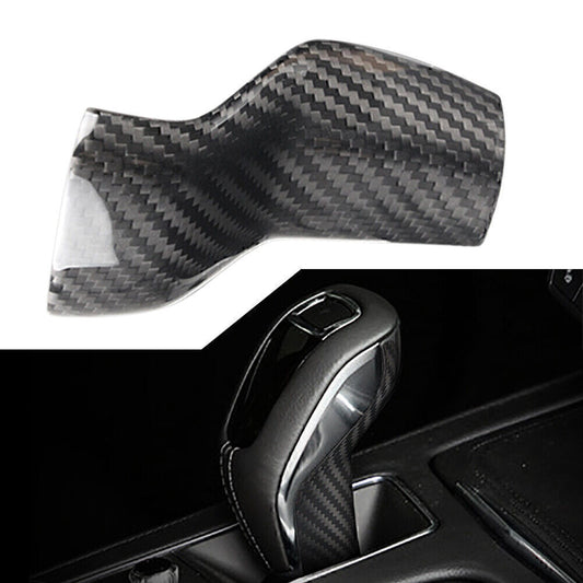 Carbon Fiber Car Gear Shift Knob Cover Trim Fit for Cadillac XT4 2018 2019 2020