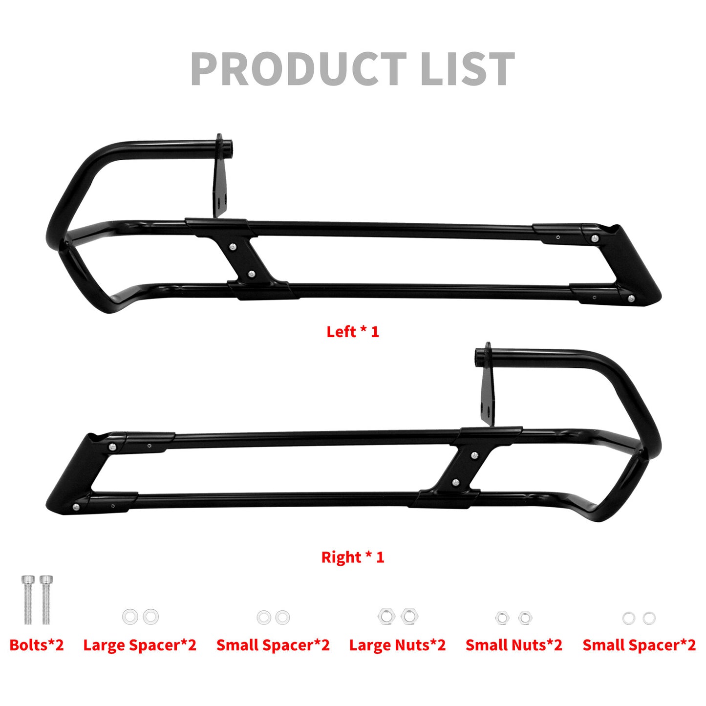 Black Saddlebag Guard Rail Crash Bar for Harley Touring Road Electra Glide 14-23