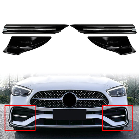Front Bumper Side Air Vent Cover Trim Daytime Running Light for Mercedes-Benz C