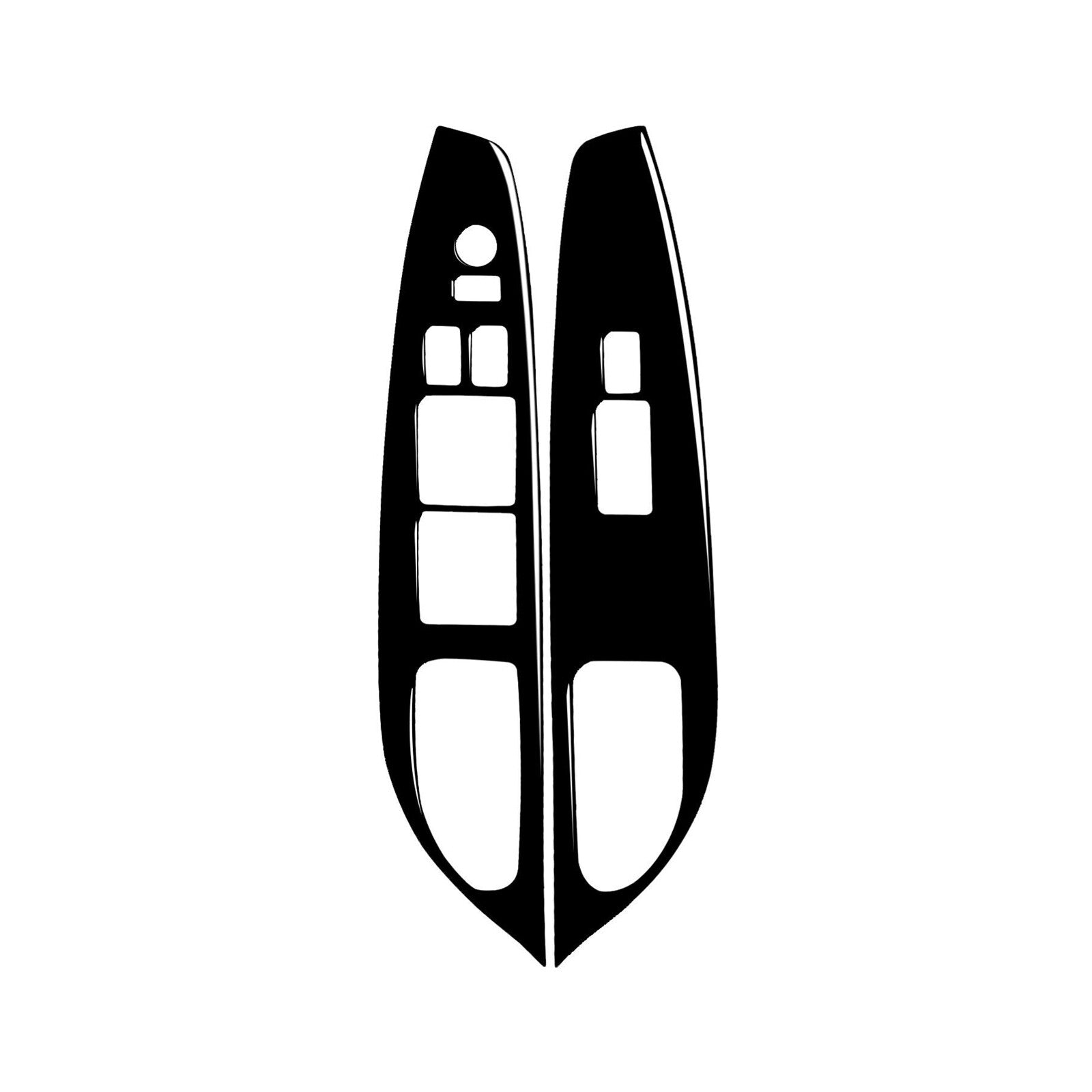 4Pcs Piano Black Door Window Lift Control Cover Trim for Infiniti G37 2010-2013