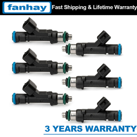 6Pcs Fuel Injectors Fits For 2007-2011 for Jeep for Wrangler 3.8L 0280158119 04861667AA