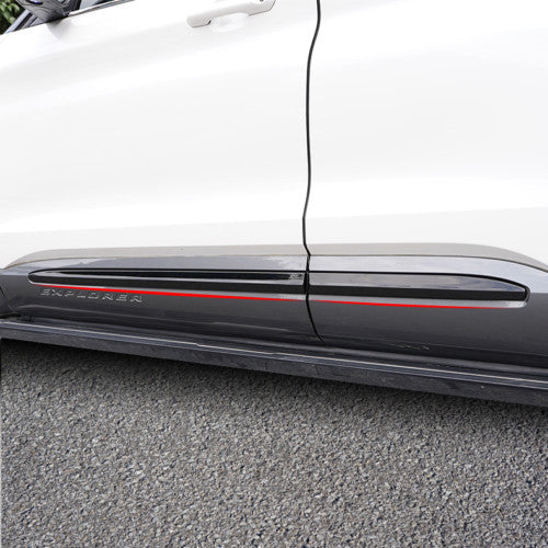 Glossy Black Body Side Door Overlay Guard Cover Trim for Ford Explorer 2020-2023