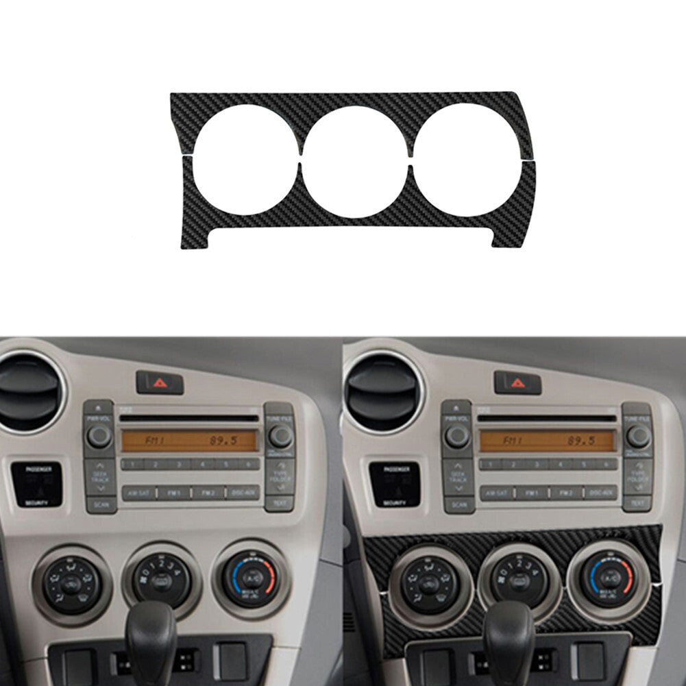 2X Carbon Fiber Climate Control Frame Cover Trim for Toyota Matrix 2009-2014