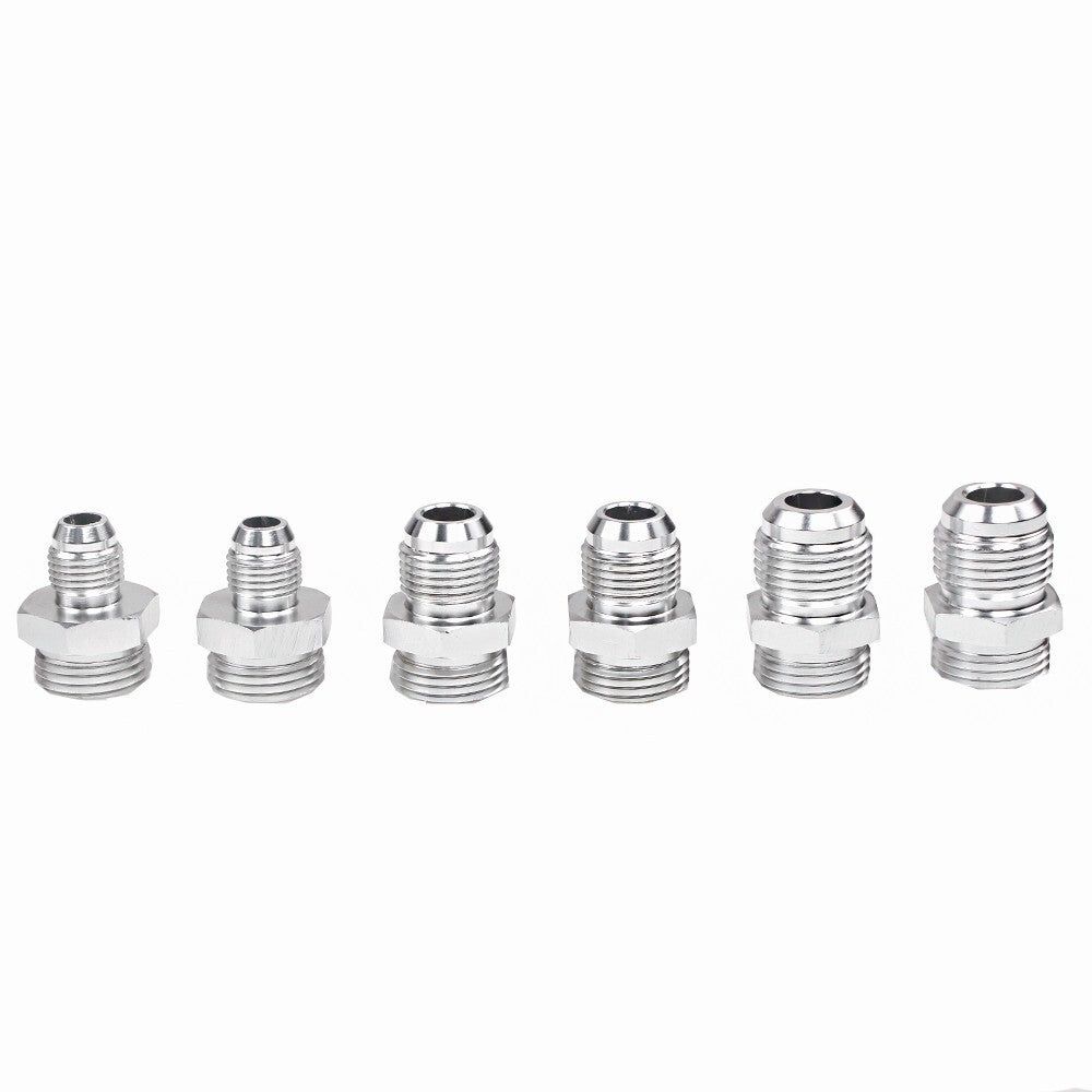 Silver Inline Fuel Filter High Flow 100 Micron Cleanable 6AN/8AN/10AN-Adapter