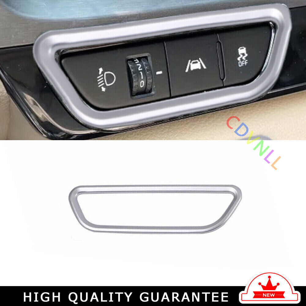 Inner Headlight Button Frame Cover Trim for Kia Carnival 2022-2023 Matte Silver