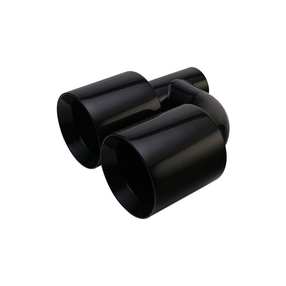 2PCS 2.5'' ID 3.5'' ID Exhaust End Pipe Tip Stainless Black Dual exhaust tips