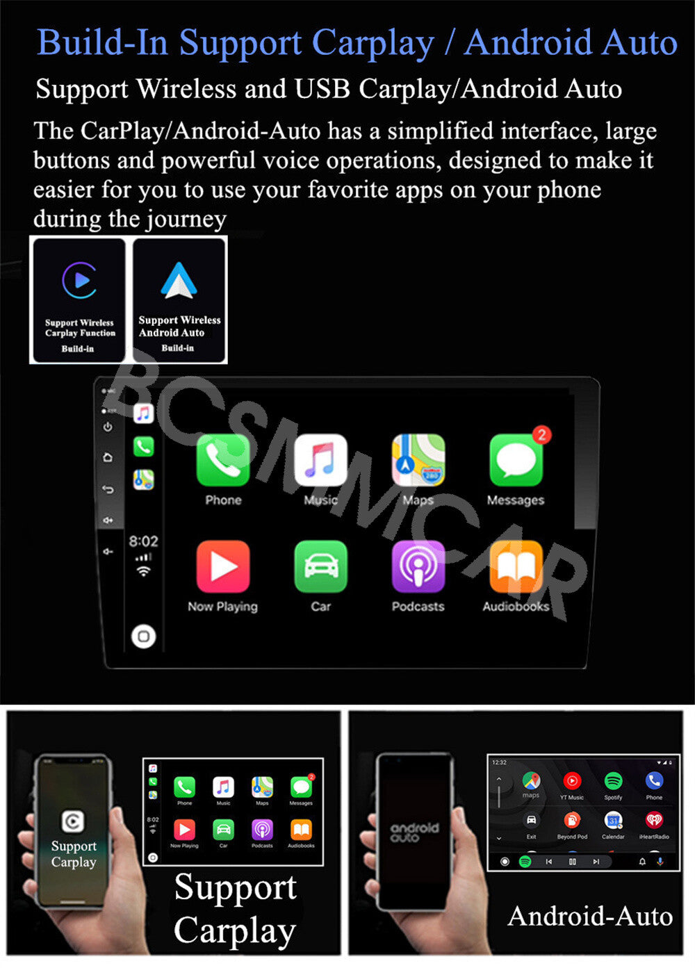 Car Stereo Android 13 GPS WiFi Bluetooth Player DAB Fit for Acura MDX 2007-2013
