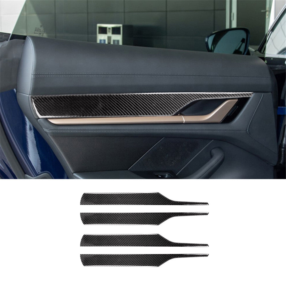 4x carbon fiber interior door trim panel for Porsche Taycan 2019-2022