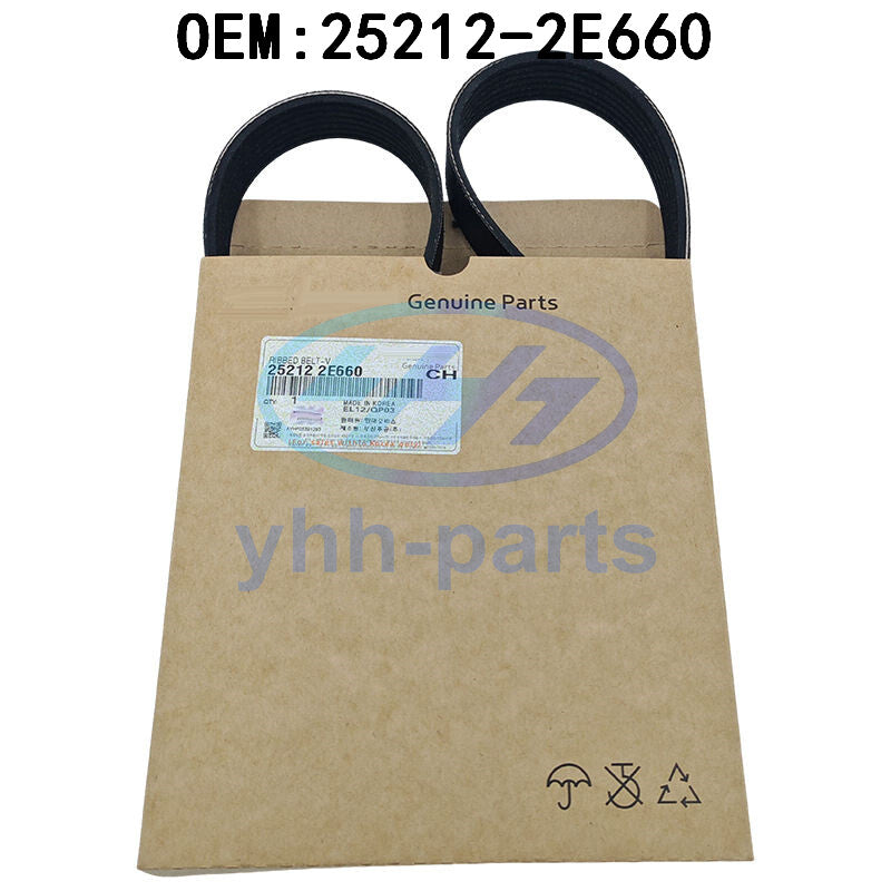 252122E660 Serpentine Drive BELT V-Ribbed Sonata Hybrid 16-19 Optima 17-20