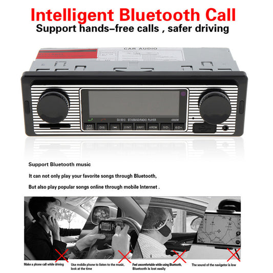 Car 1DIN Bluetooth 4-CH Output MP3 Stereo Radio Receiver Player FM USB Remote