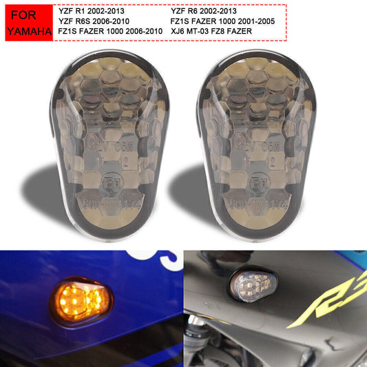 LED Flush Mount Turn Signal Amber Light for Yamaha YZF-R1/R6 MT-03 XJ6 FZ8 FAZER