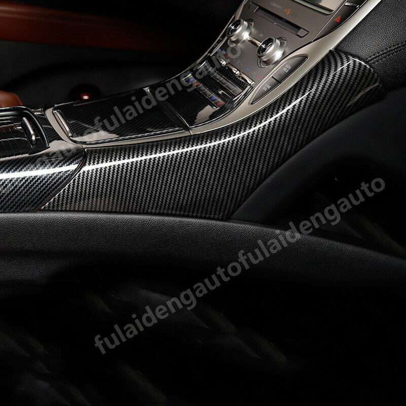 for Lincoln MKX 2016-2018 Carbon Fiber Inner Gear Shift Panel Strips Cover Trim