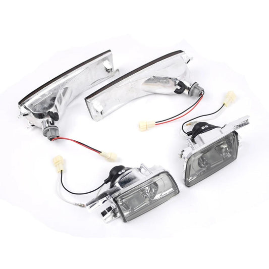 Front bumper fog lights + turn signals applicable to for Volkswagen for Jetta MK3 and for Golf 1992-1997 (smoked)