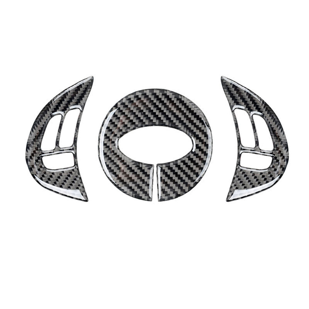 Carbon Fiber Steering Wheel Buttons Cover Trim for Subaru Forester 2009-2013 A