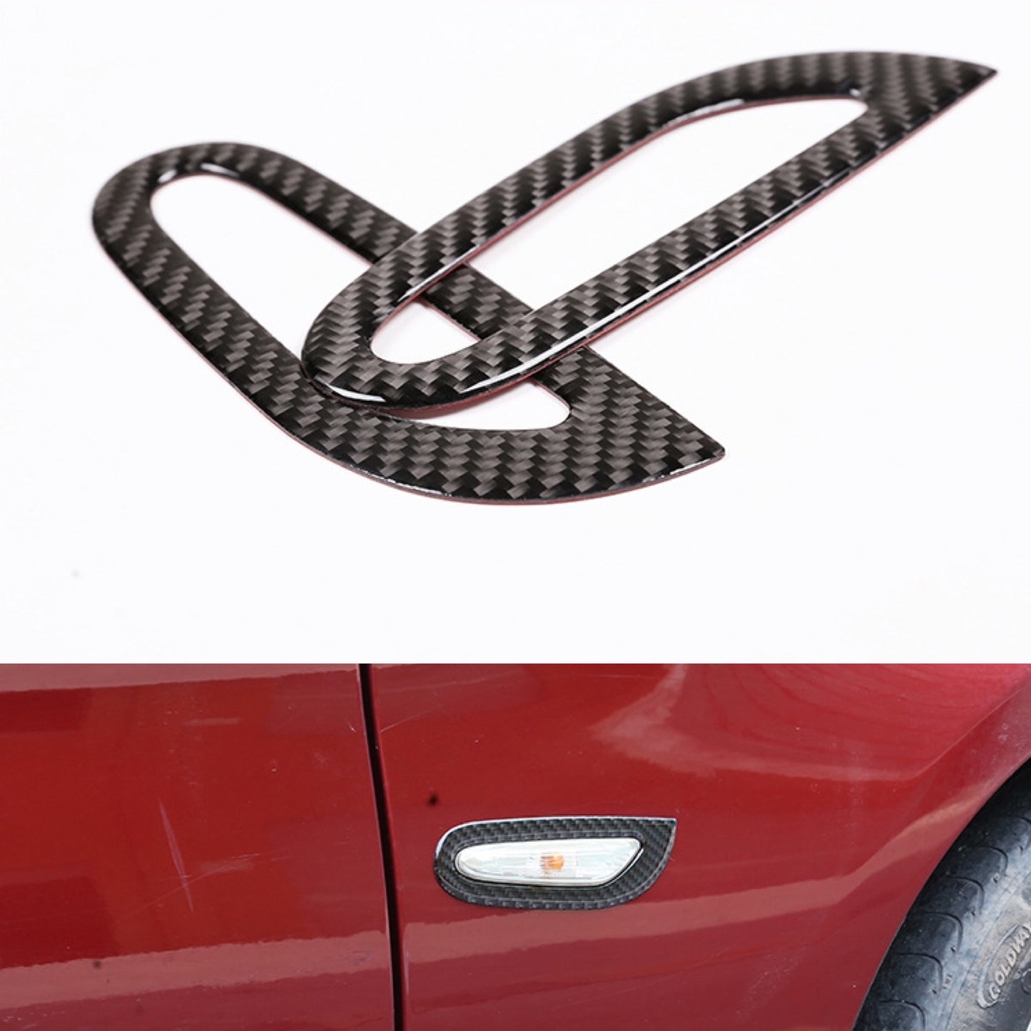 Carbon fiber side fender and headlight cover decorative protective cover suitable for BMW 3 Series E90 2005-12