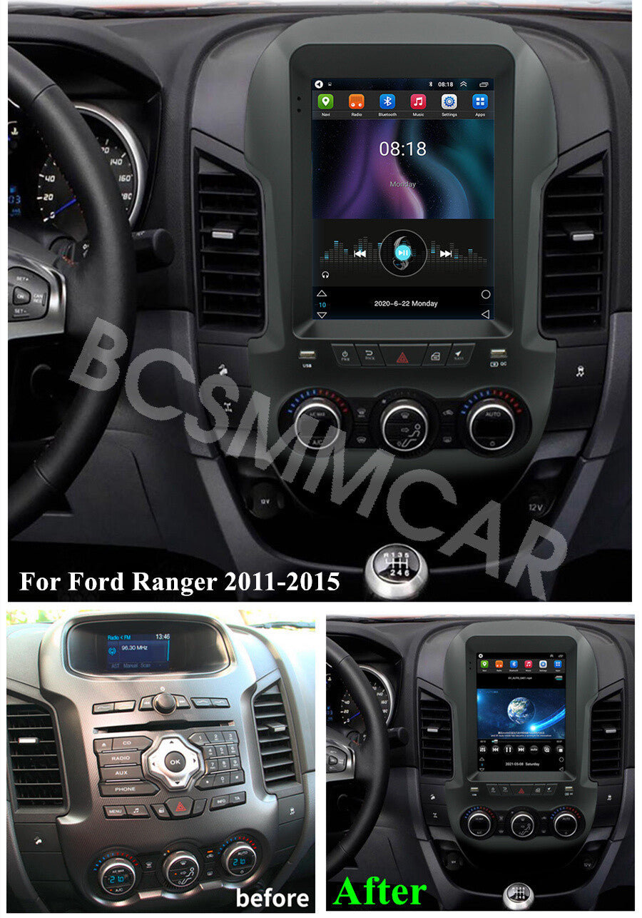 Fit for Ford Ranger 2011-2015 Android 13 Car Radio Bluetooth Multimedia GPS