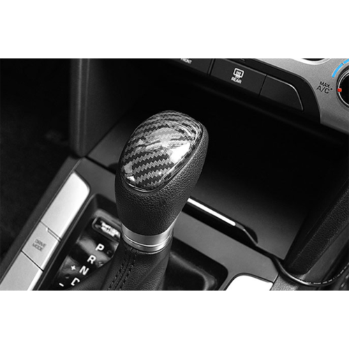 for Hyundai for Elantra 2017-2020 Carbon ABS Gear Shift Knob Head Cover Trim Cap