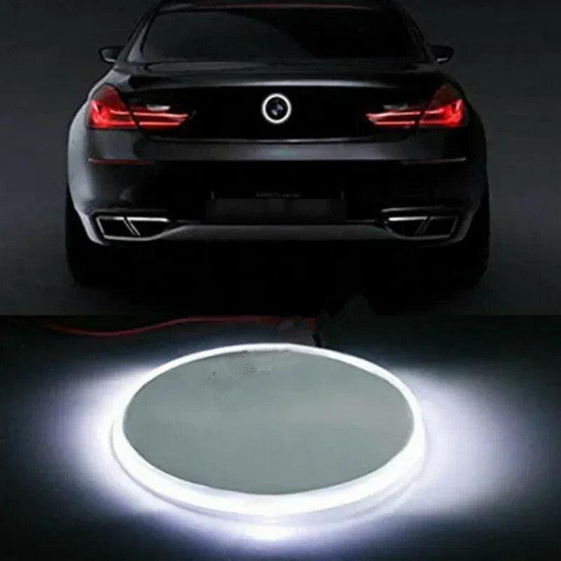 82mm Car White Background Tail Badge Emblem LED Light Lamp Sticker for BMW 3 57