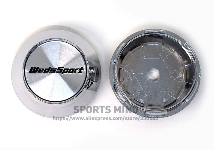 4x68mm Weds Sport Badge Wheel Center Cap Hub Cap Edge Cap Badge Chrome TE37