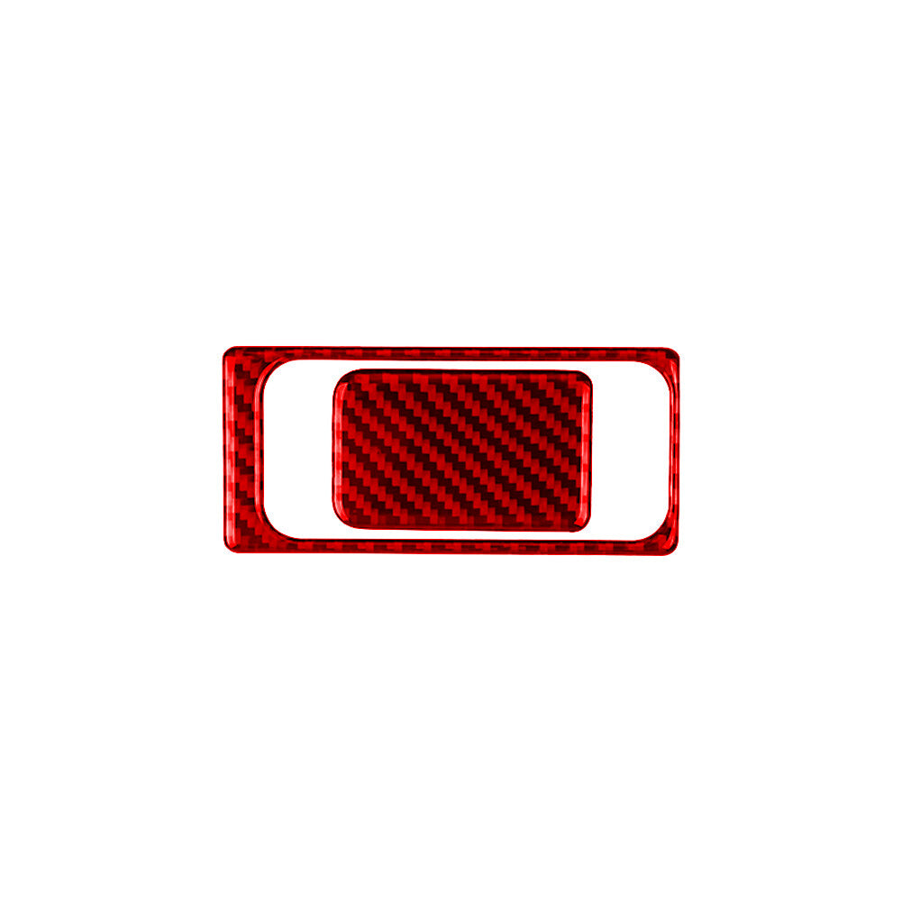Red Glove Box Button Handle Panel Carbon Fiber Trims for VW for Golf 8 MK8 GTI 2021