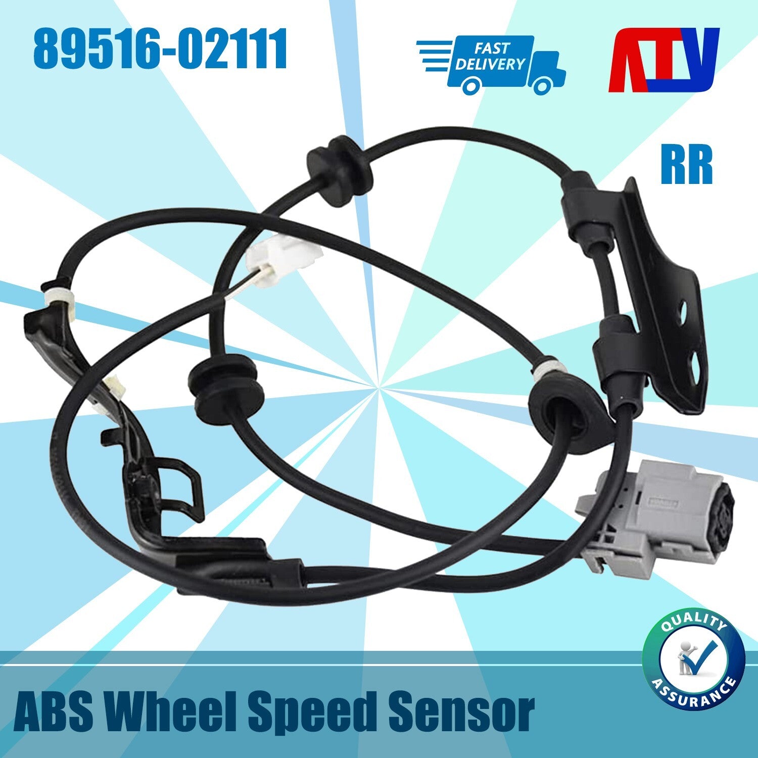 For 2007-2013 for Toyota for Corolla Rear Right Side ABS Wheel Speed Sensor 89516-02111