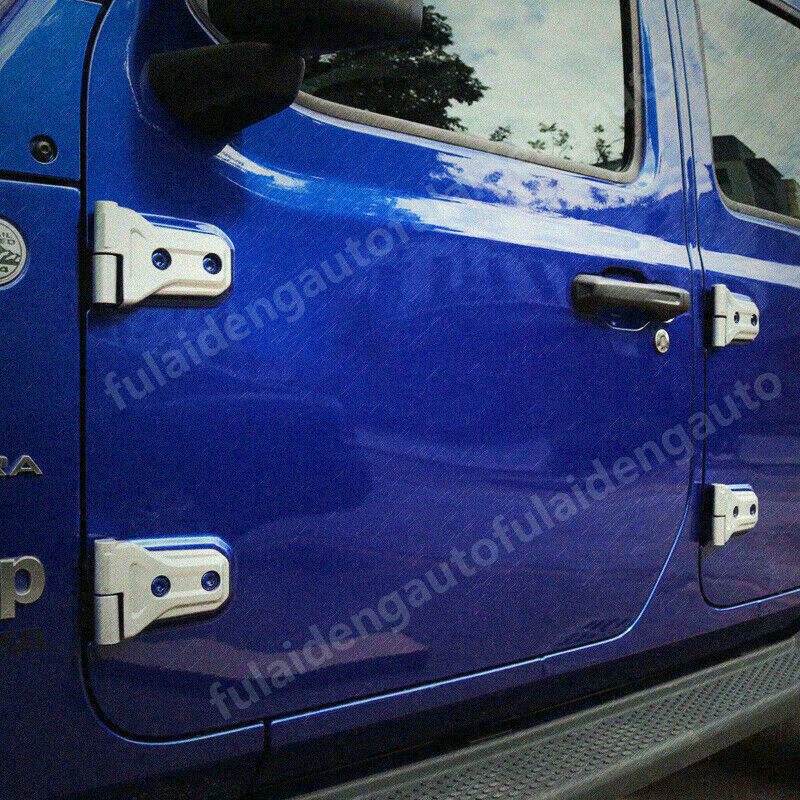 16P Chrome Car Door Hinge Molding Cover Trim for Jeep for Wrangler JL 4dr 2018-2021