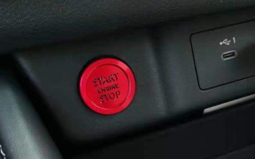 Red interior engine start/stop button cover trim for 2021-2024 for Nissan Rogue