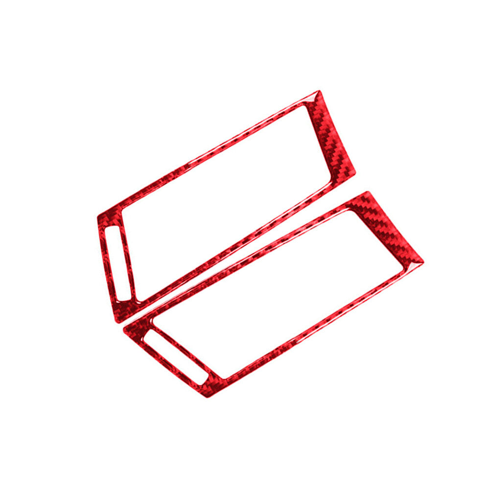 Red carbon fiber vent outlet trim for BMW X5 E70 X6 E71 2008-2013