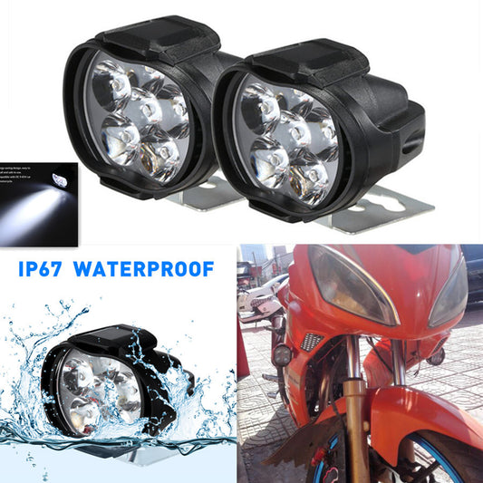 Universal 2pcs Motorcycles Headlight Super Bright LED Spotlight Spot Light Fog
