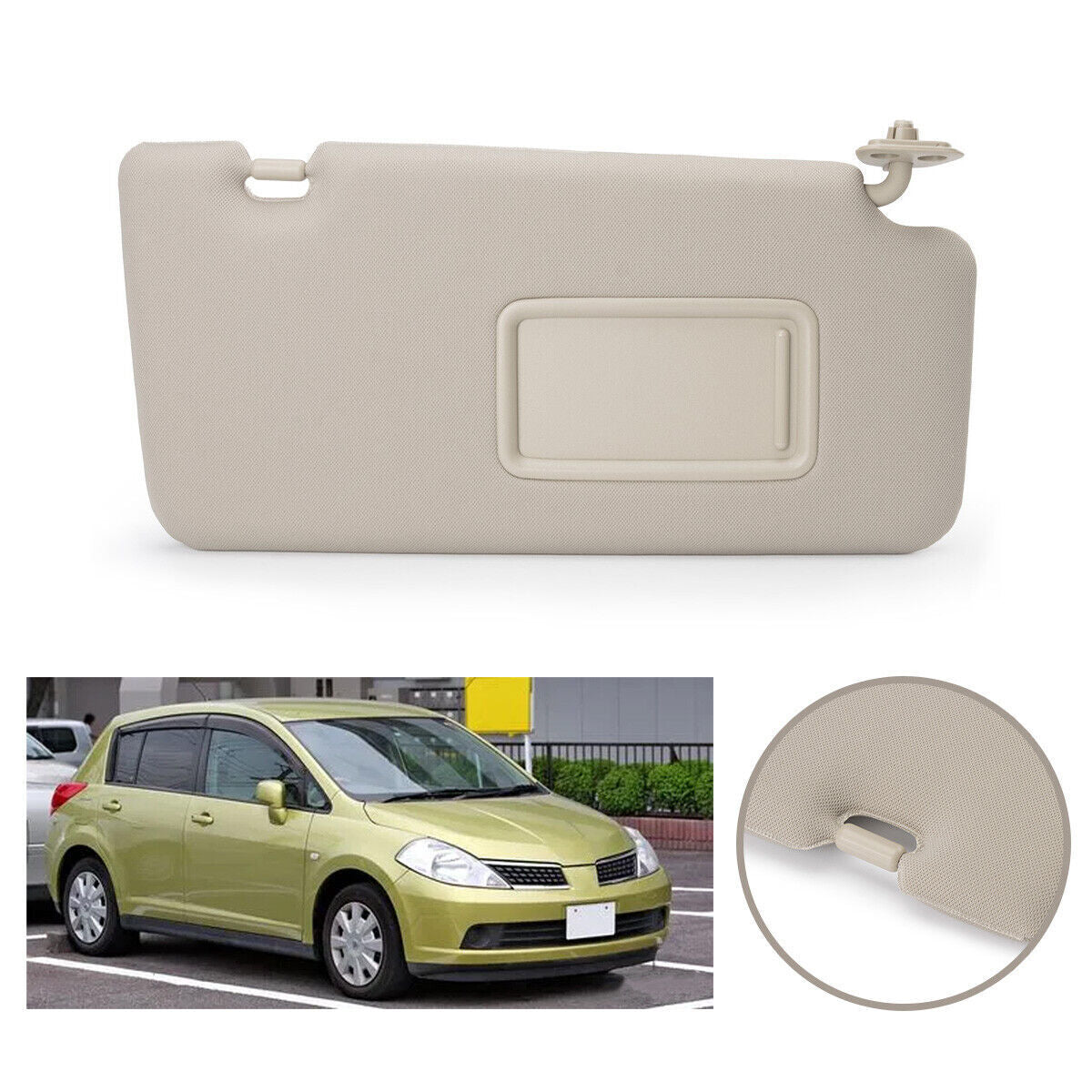 Front Right Sun Visor 96400-ED500 96400ED500 New for Nissan Tiida C11 Hatch