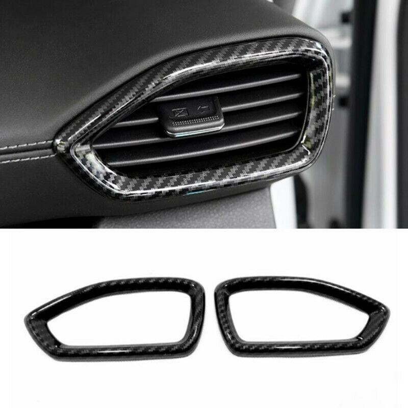 2X Carbon Fiber Side Air Outlet Vent Cover Trim for Hyundai Santa Fe 2019-2022