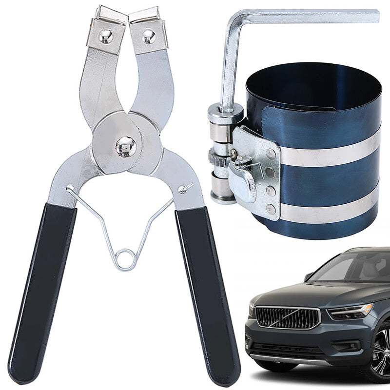 1 Set Engine Piston Ring Caliper Compressor Ratchet Pliers Expander Remover Tool