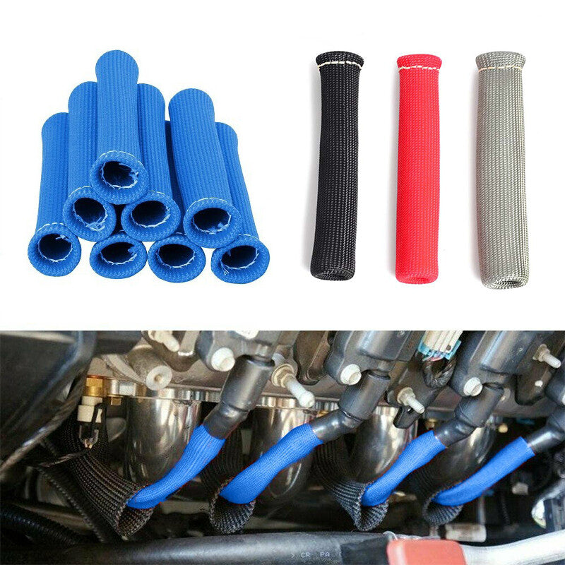 8-piece set of spark plug thread boots, heat insulation protection, insulator sleeves, and protective boots