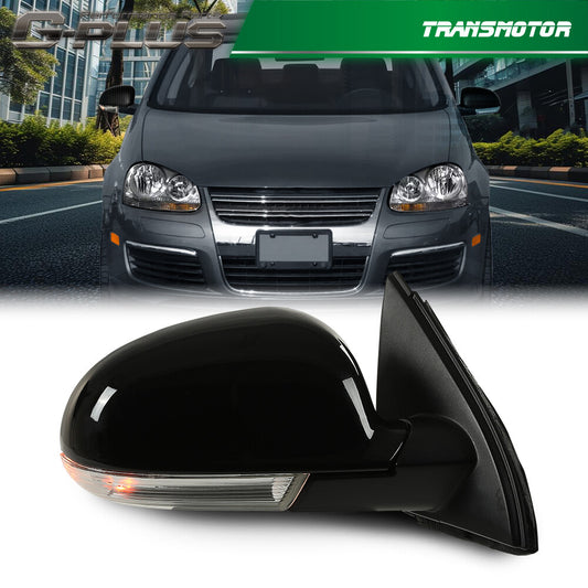 Suitable for 2005-2010 for Volkswagen for Jetta right-side mirror with power heating, turn signal, and puddle light.