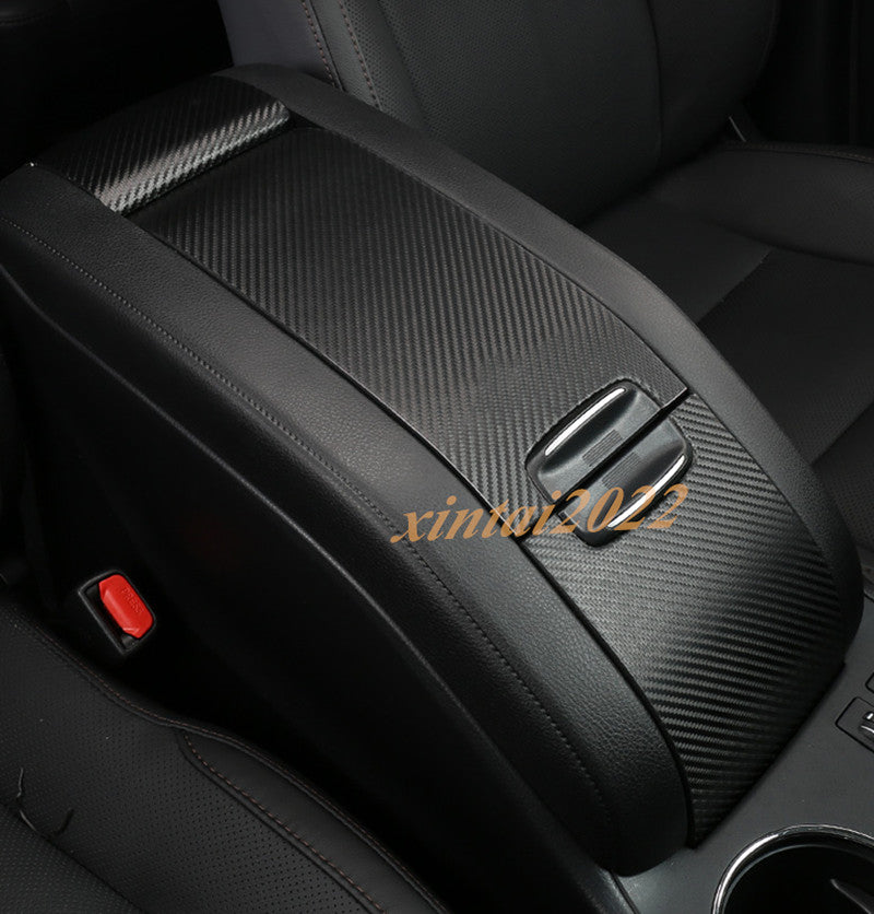 3P Carbon Fiber Leather Armrest Box Sticker Trim for Toyota Highlander 2014-2019