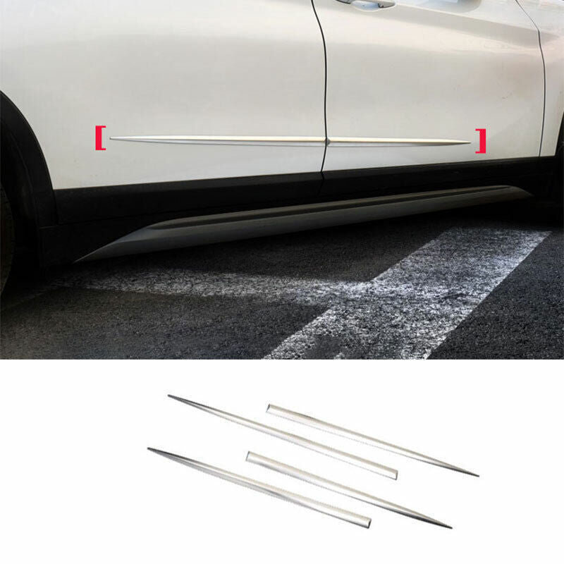 4PCS ABS Chrome Body Side Door Guard Molding Strip Trim for BMW X1 F48 2016-2022