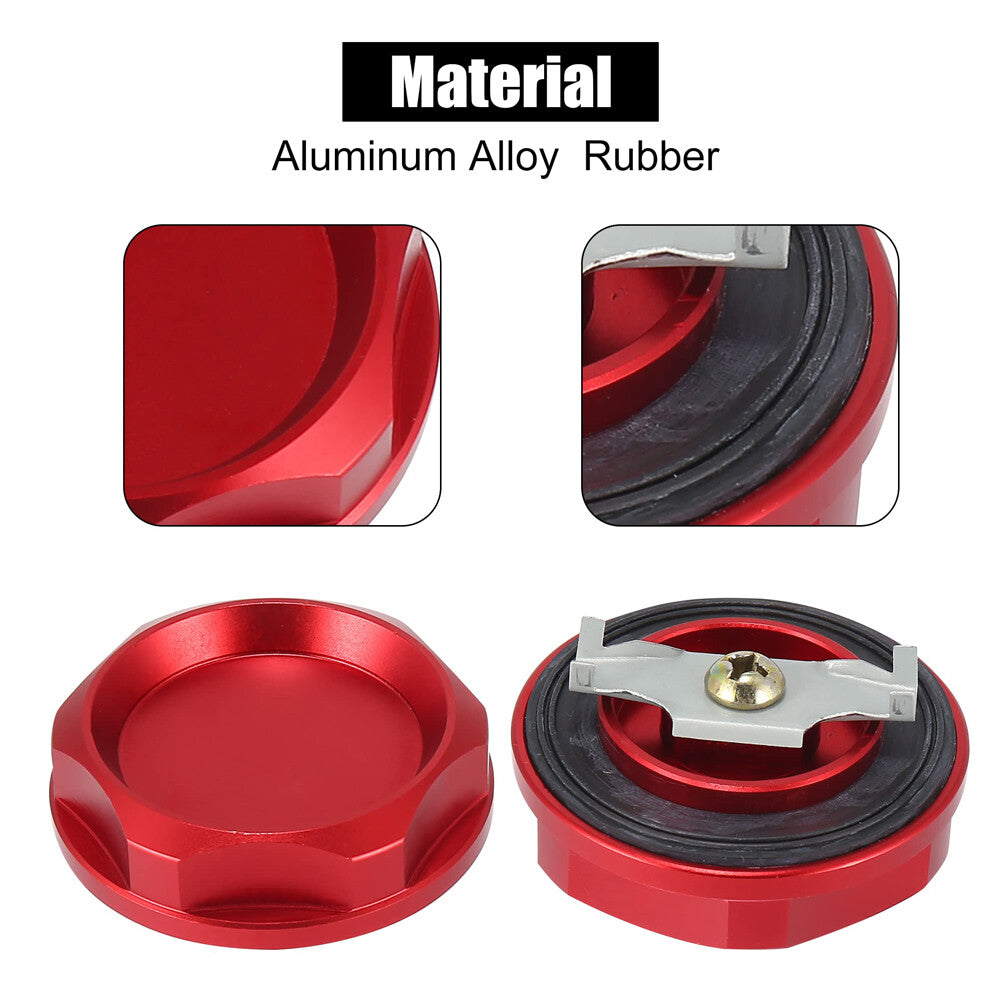 Red Aluminum Racing Engine Oil Cap Oil Fuel Filler Cover Cap for Mitsubishi