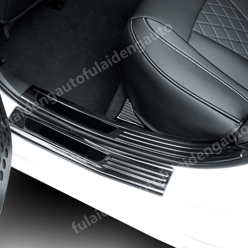 8p for Nissan Altima 2019-2022 Black Door Sill Protector Scuff Plate Cover Guard